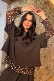 Bobby Mesh Layering Top Terrazzo Spot Chocolate